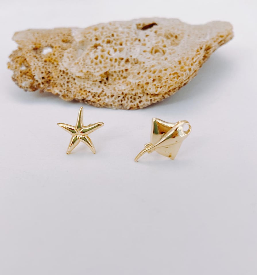 Aretes Estrella de Mar y Raya
